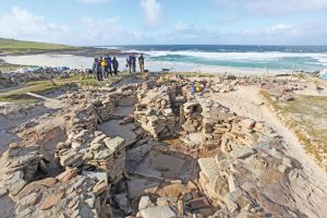 Filming for television at the Links of Noltland